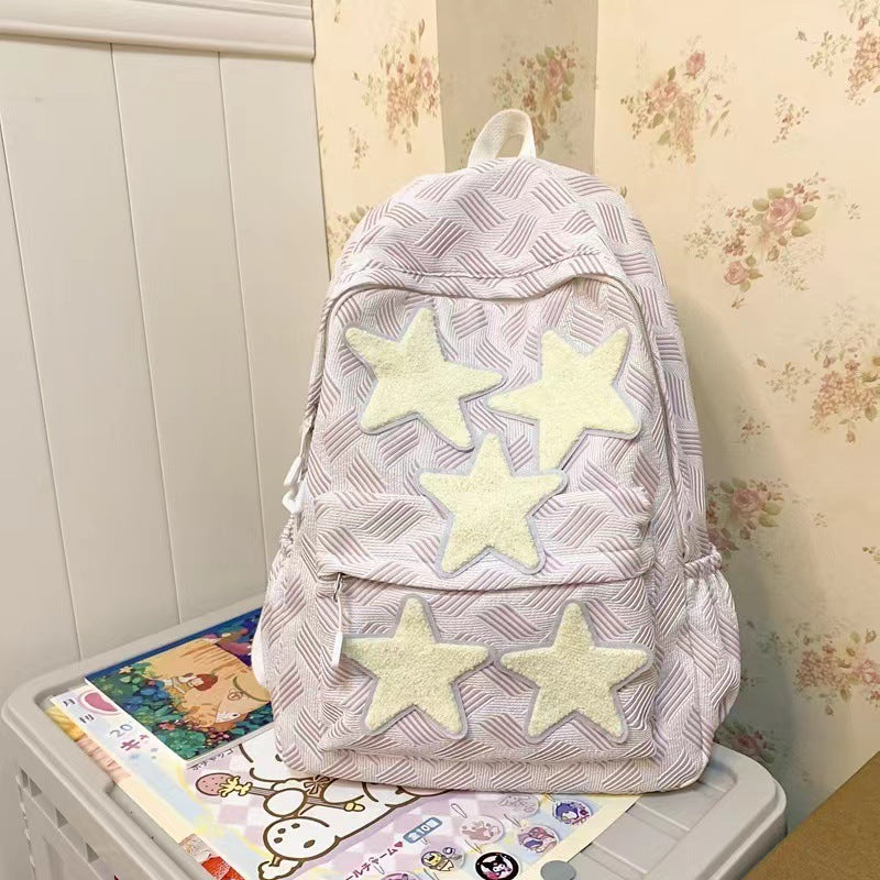 Backpack with Stylish Star Design and Comfortable Carrying System