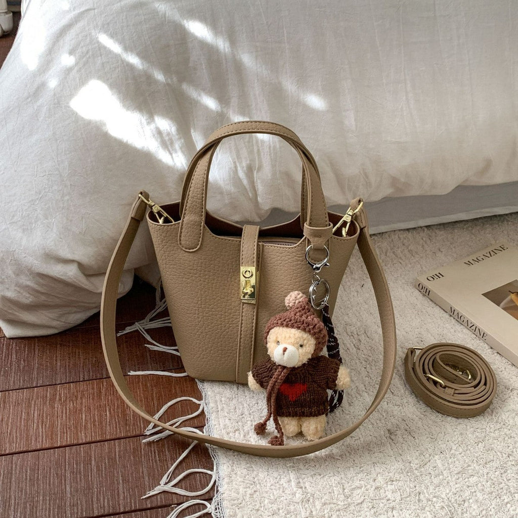 Women's mini handbag with playful animal charm-https://detail.1688.com/offer/998639940951.html-Calm Wears-Braun-Size: with tag-Calm Wears
