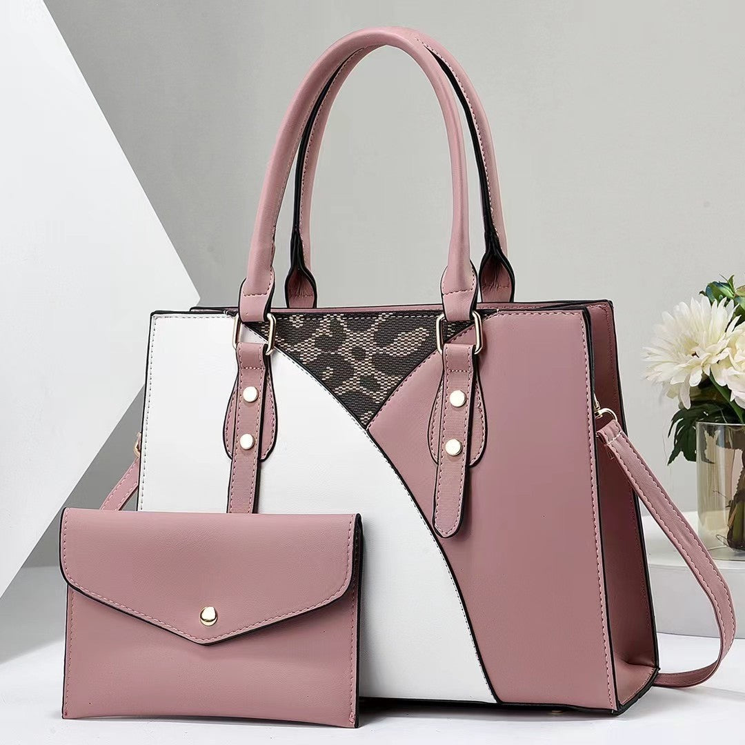 Ladies' fashionable tote bag with removable clutch-https://detail.1688.com/offer/759369507052.html-Calm Wears-Rosa-33-Calm Wears
