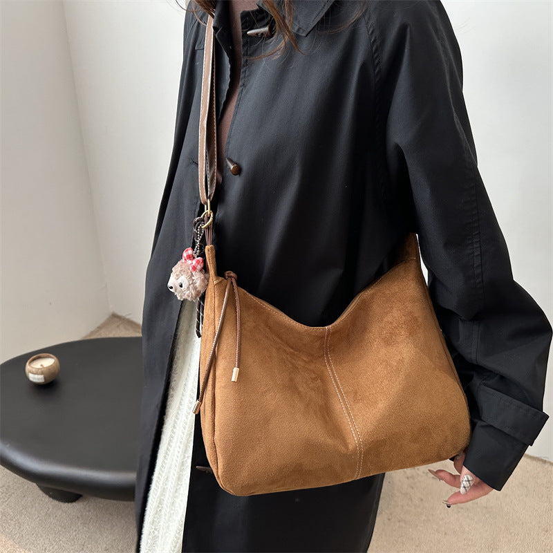 Soft Suede Hobo Handbag