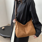 Soft Suede Hobo Handbag
