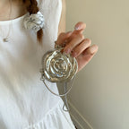 Elegantly Crafted Rose-Shaped Crossbody Bag