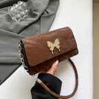 WoChic Designer Handbag with Butterfly Accent