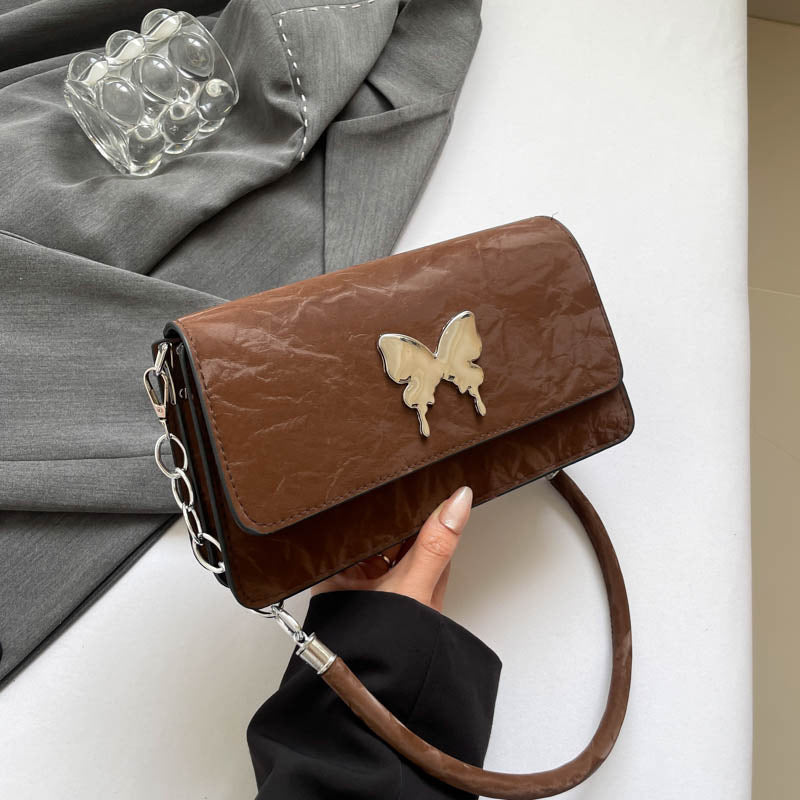 WoChic Designer Handbag with Butterfly Accent