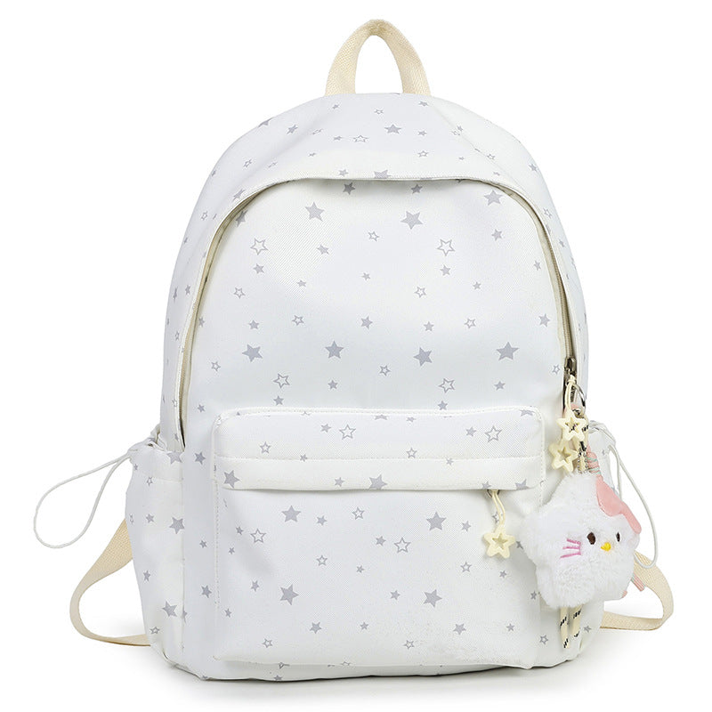 Starry Patterned Plush Backpack