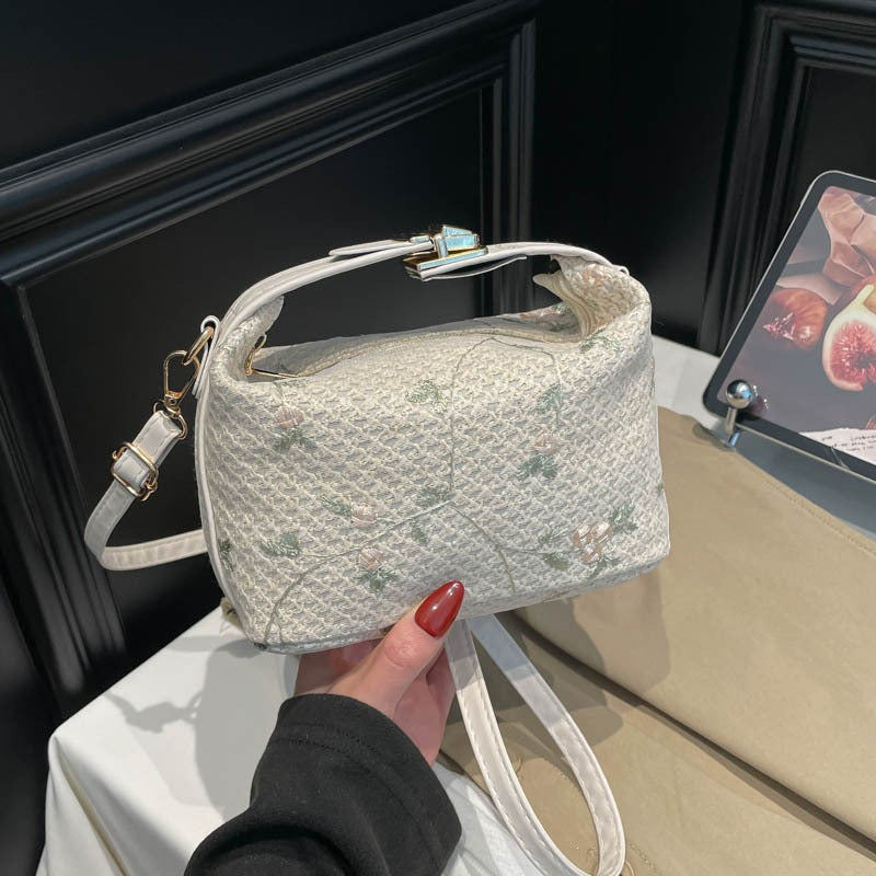 Embroidered Floral Mini Handbag