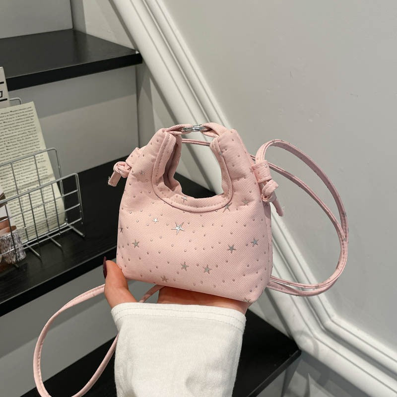 Women's Mini Crossbody Bag with Star Pattern