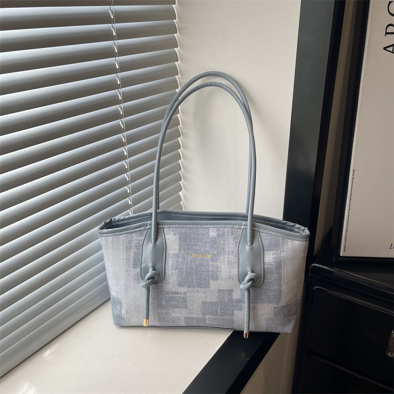 Ladies elegant tote bag with textured material-https://detail.1688.com/offer/1047988079786.html-Calm Wears-Blue-nothing-Calm Wears