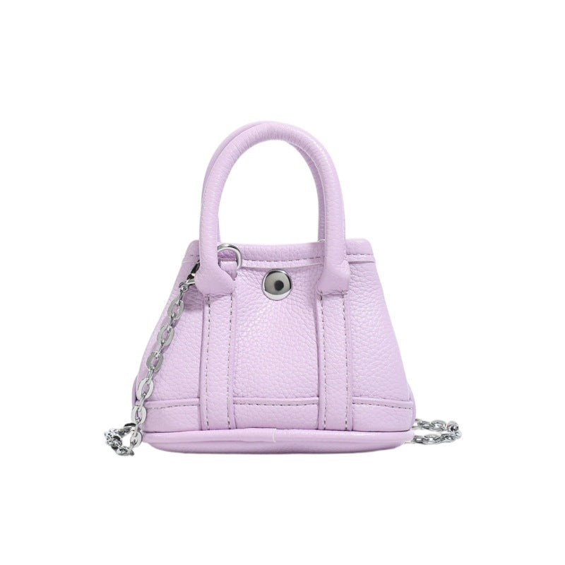 Ladies mini handbag with smooth structure and removable chain strap-https://detail.1688.com/offer/1046189156241.html-Calm Wears-Silver-nothing-Calm Wears