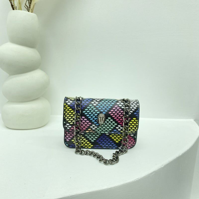Women's mini glove bag with braided chain strap