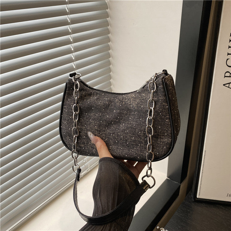 Vintage-Inspired Denim Hobo Bag