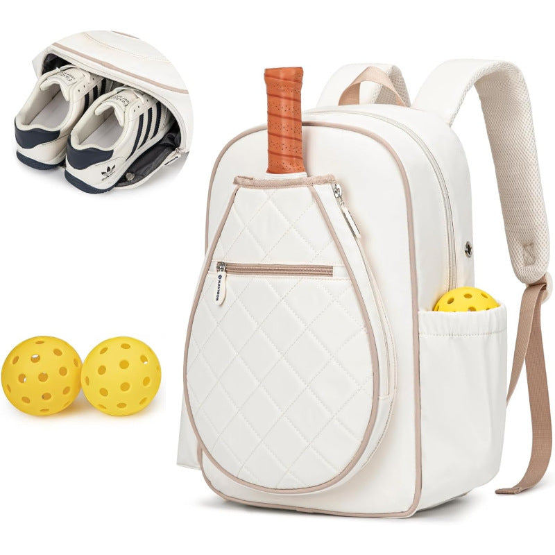 Sport backpack with separate shoe compartment and external ball pockets
