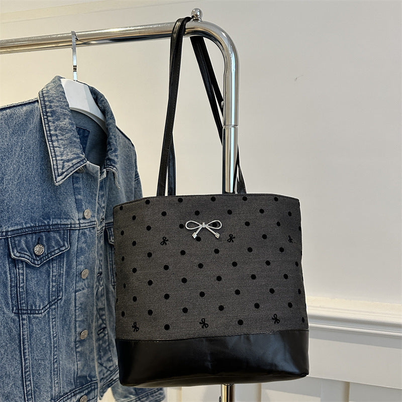 Heart-Embellished Canvas Tote Bag