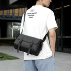 Modular Messenger Bag with Water-Repellent Material and Adjustable Shoulder Strap