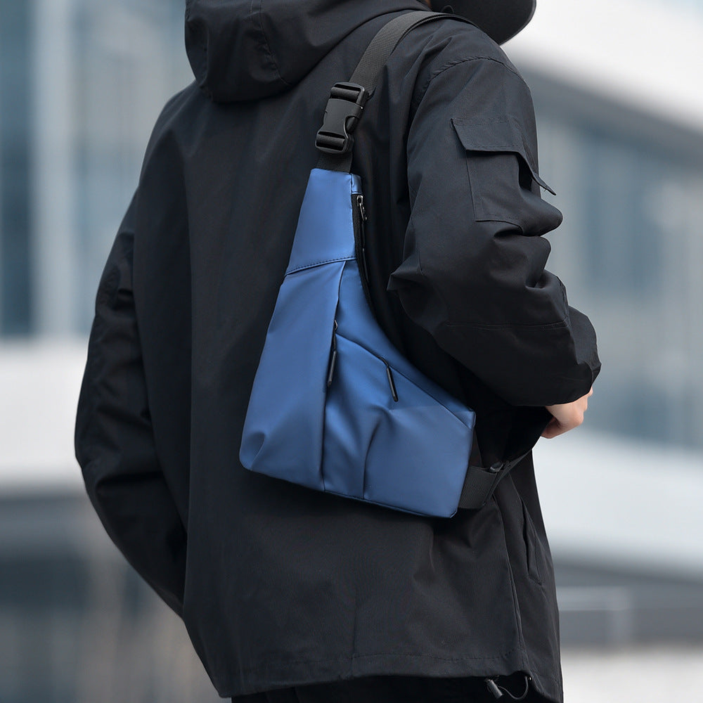 Sling bag with ergonomic design and water-repellent material