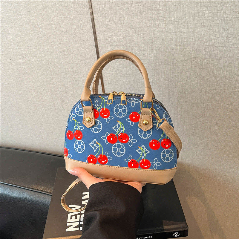 WoEmbroidered Cherry Pattern Handbag