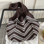Ladies Crochet Tote Bag-https://detail.1688.com/offer/1031935985588.html-Calm Wears-Khaki-nothing-Calm Wears