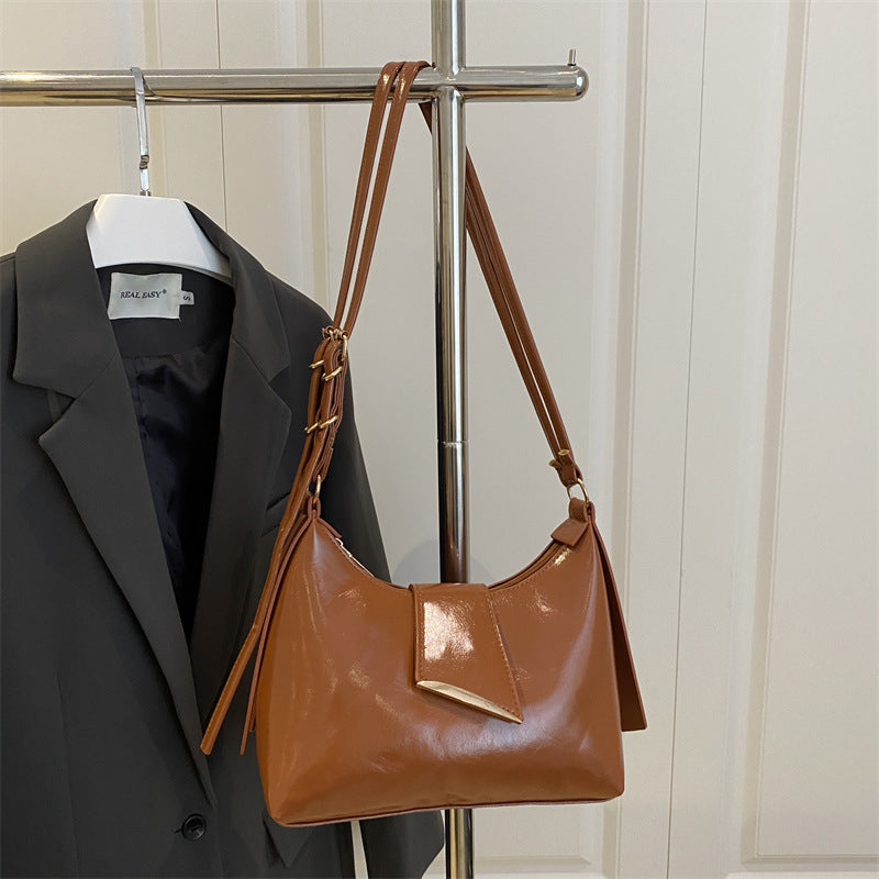 Luxurious Patent Leather Shoulder Bag
