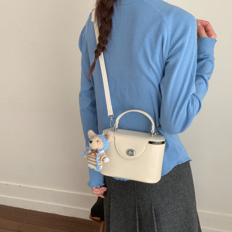 Women’s mini handbag with cute animal pendant-https://detail.1688.com/offer/1013354475175.html-Calm Wears-White-Size: With pendant-Calm Wears