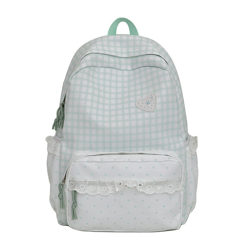Whimsical Gingham Pattern Backpack