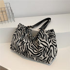 Stylish Zebra Print Canvas Tote Bag
