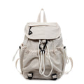 Leisure backpack with elastic drawstring and practical side pockets