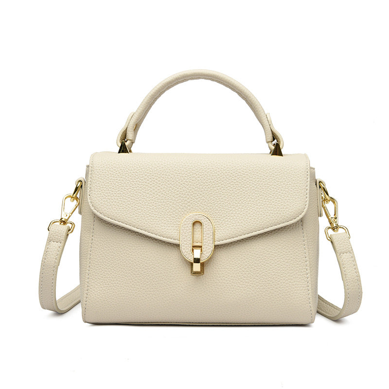 Elegant Structured Top-Handle Handbag