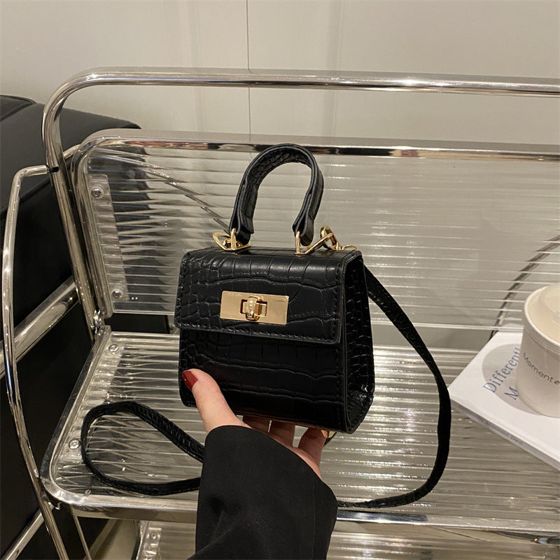 Ladies mini bag with elegant crocodile look and golden accents-https://detail.1688.com/offer/934577465573.html-Calm Wears-Black-nothing-Calm Wears