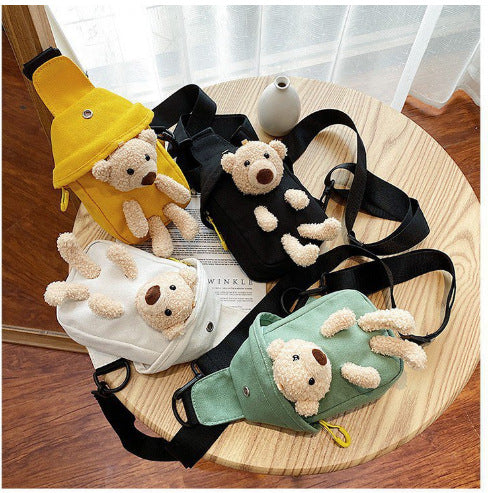 Cute Animal-Themed Plush Sling Bag