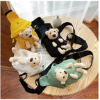 Cute Animal-Themed Plush Sling Bag