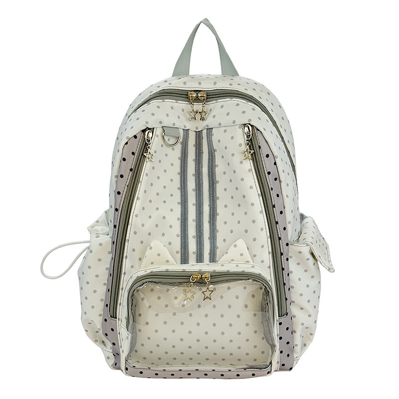 Playful Polka Dot School Backpack