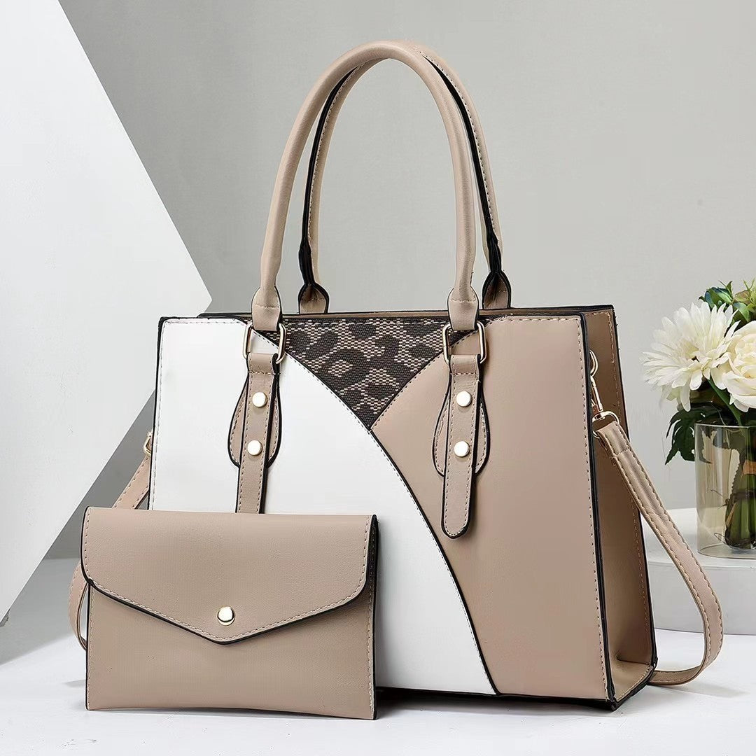 Ladies' fashionable tote bag with removable clutch-https://detail.1688.com/offer/759369507052.html-Calm Wears-Khaki-33-Calm Wears
