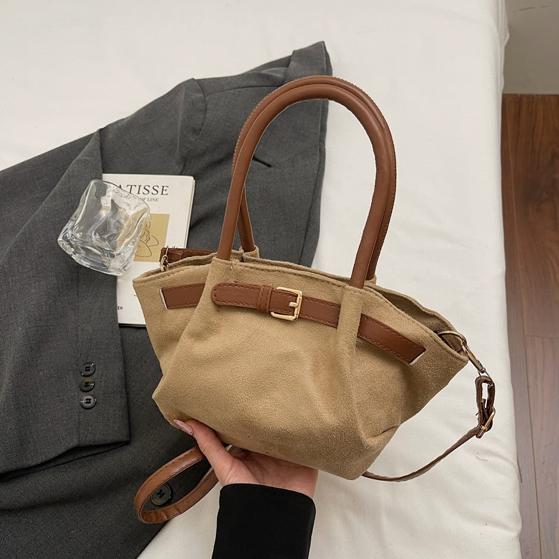 WoChic Suede Satchel Bag
