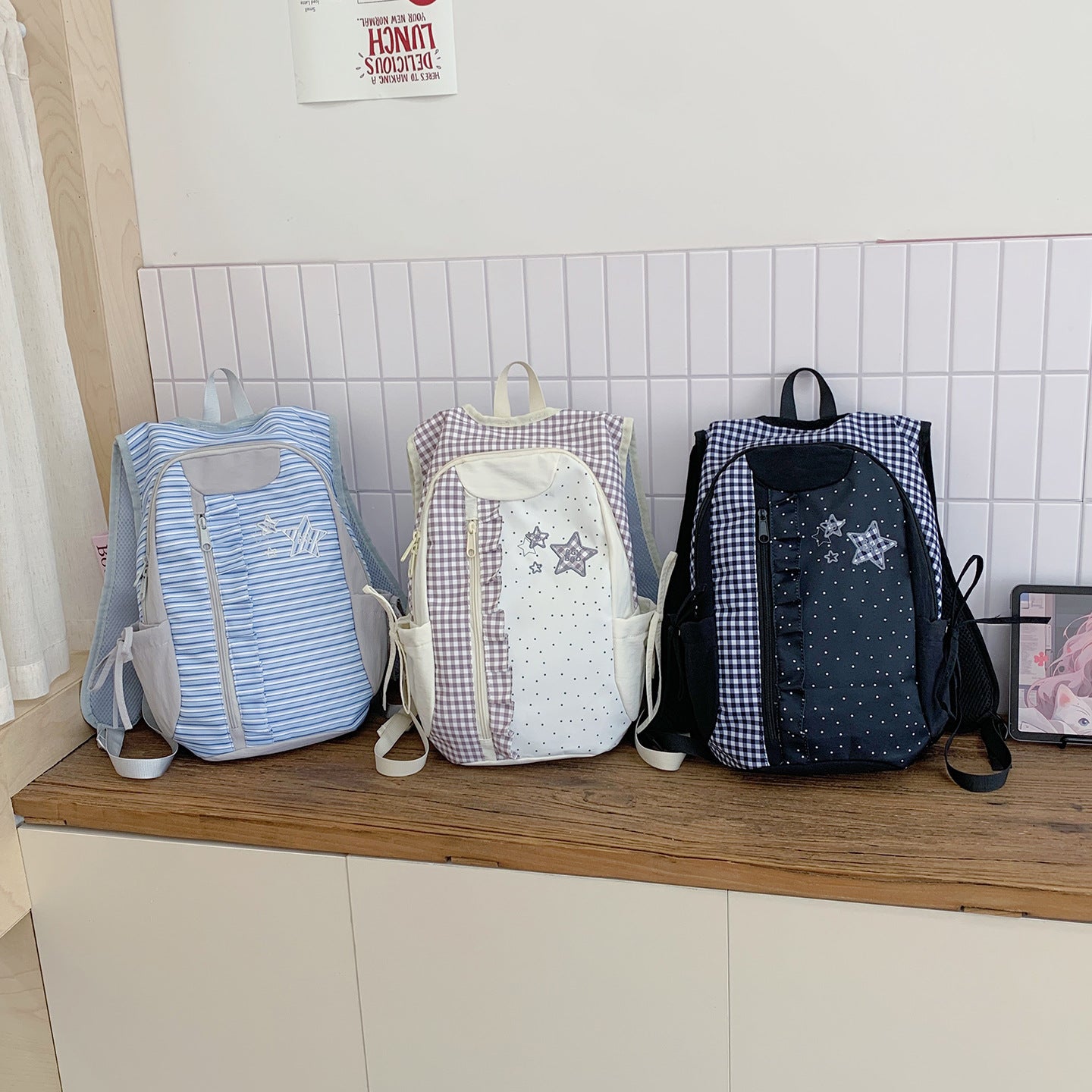 Kids' Lightweight Striped Backpack