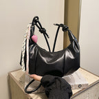 Stylish Leather Hobo Handbag