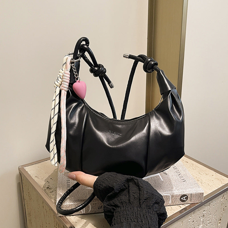 Stylish Leather Hobo Handbag