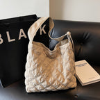 Quilted Soft Fabric Shoulder Bag Calm Wears
