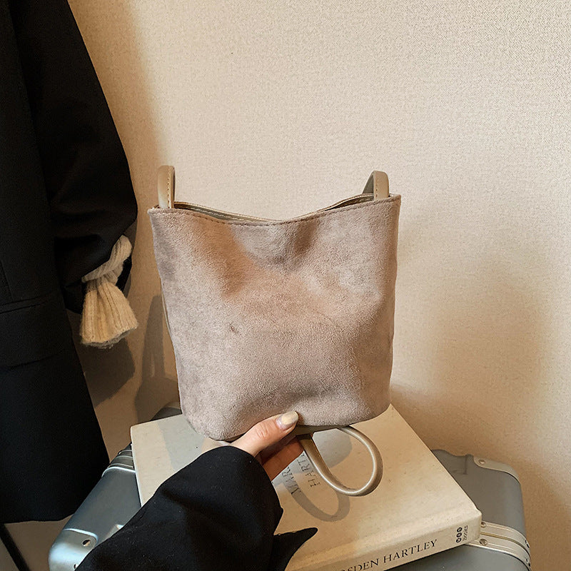 Women's mini bag made of soft suede with adjustable shoulder strap-https://detail.1688.com/offer/1039845592049.html-Calm Wears-Khaki-nothing-Calm Wears