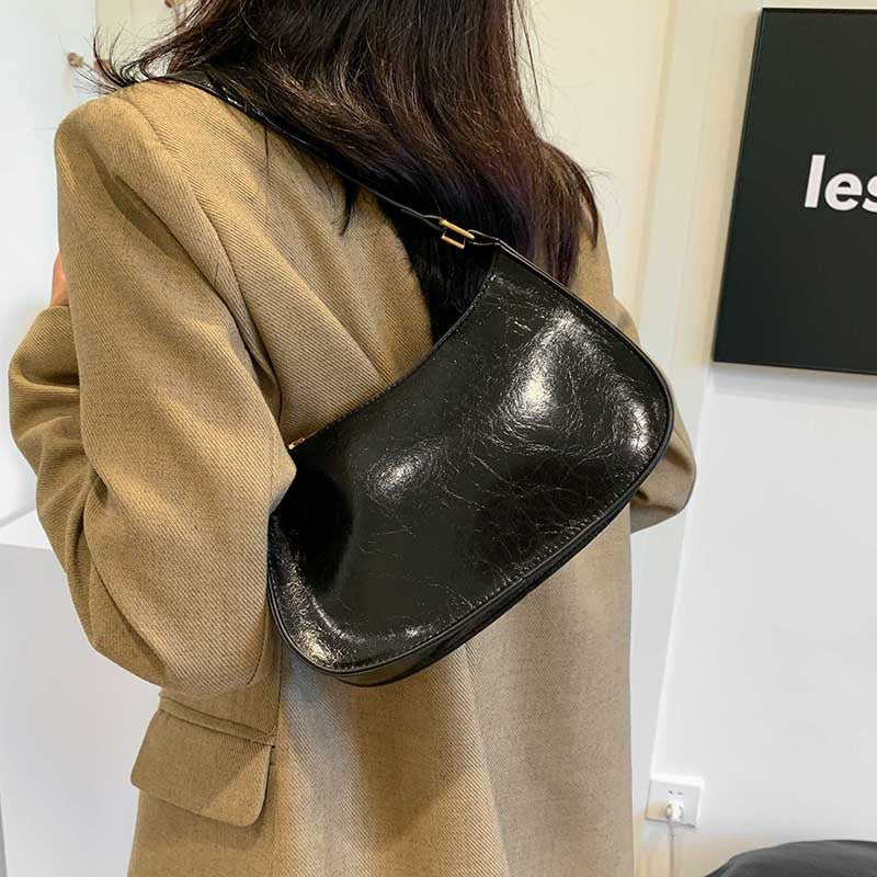 Elegant shoulder bag for women with simple shape by Nord Bags-https://detail.1688.com/offer/848848119565.html-Calm Wears-Black-nothing-Calm Wears
