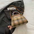 Plaid Structured Mini Handbag