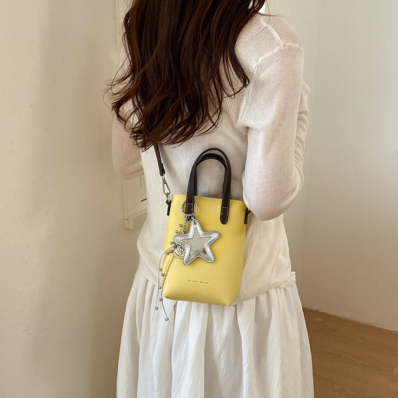Women's practical mini handbag with removable pendant
