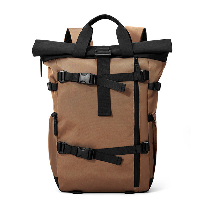 Versatile Roll-Top Adventure Backpack Calm Wears