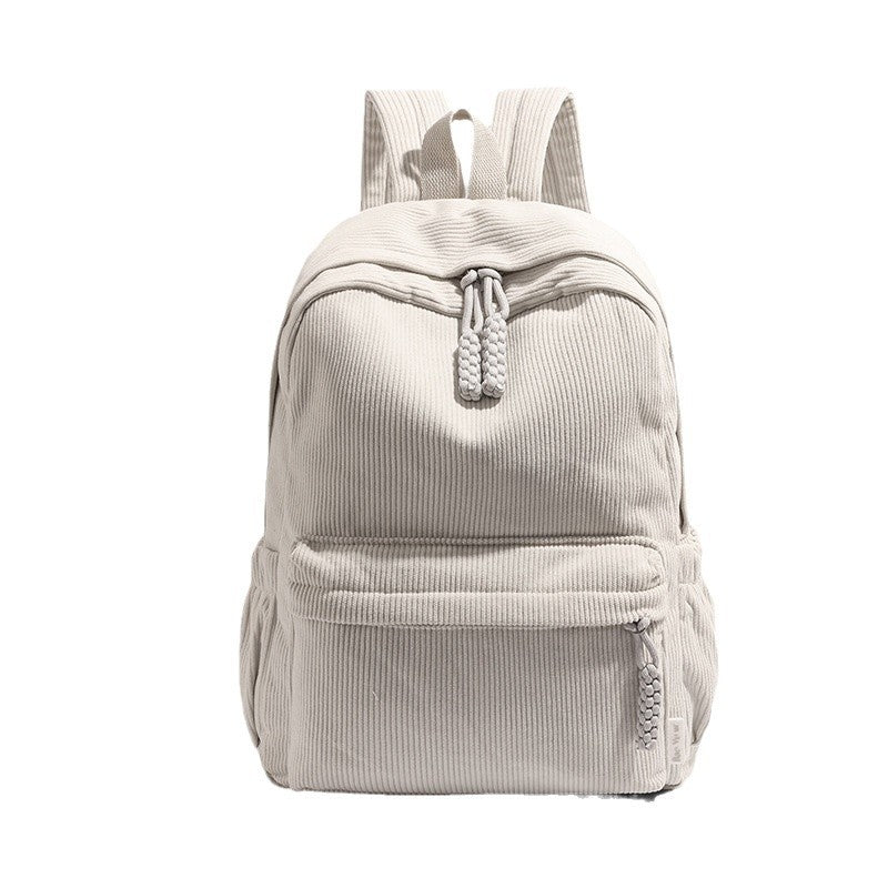 Ribbed Fabric Lightweight Backpack