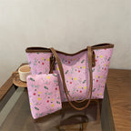 WoFloral Patterned Beach Tote Bag