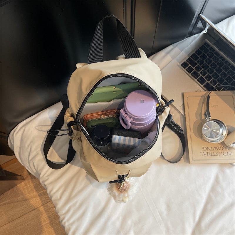 Multifunctional leisure backpack with practical viewing compartment