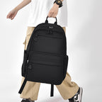 Urban leisure backpack with multifunctional zipper pockets