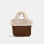 Women’s mini bag with luxurious faux fur collar
