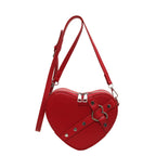 Shoulder bag for - Heart-shaped crossbody bag in eye-catching design with strap closure-Calm Wears-Beige-Calm Wears