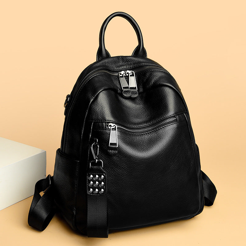 Versatile Multi-Functional Leather Backpack