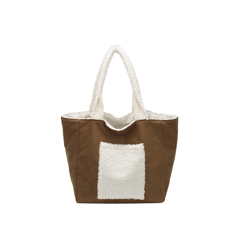 Cozy Sherpa Lined Tote Bag